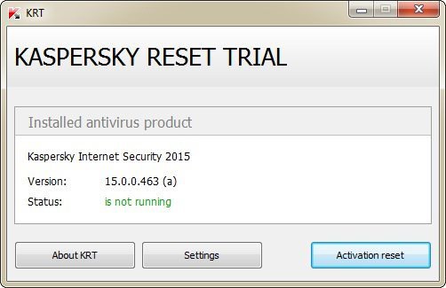 Kaspersky Reset Trial (KRT)