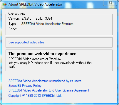 SpeedBit Video Accelerator Premium License Key