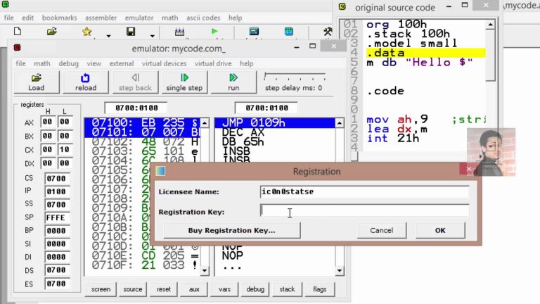 how to use emu8086